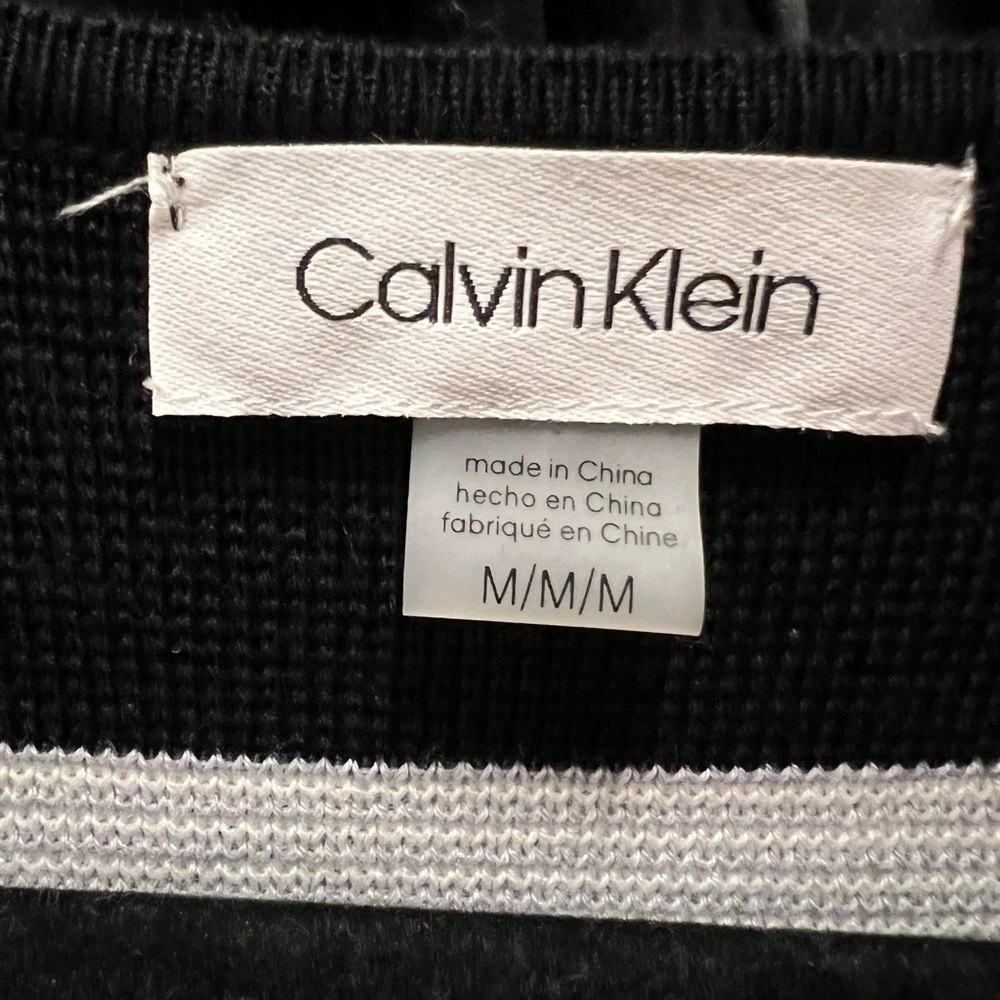 Calvin Klein Women's Colorblocked Multi Color Striped Cardigan Sweater Size M - Picture 7 of 7